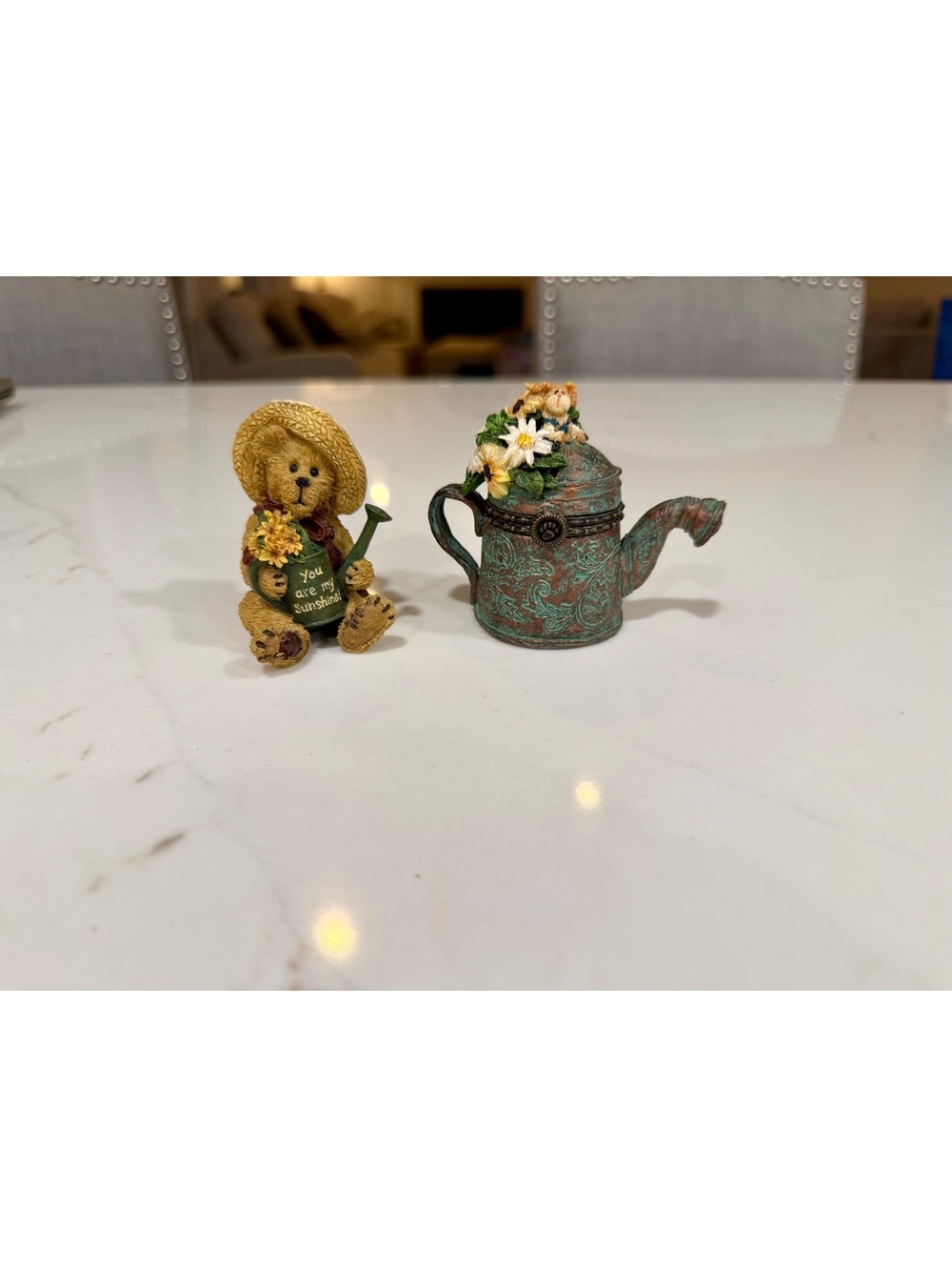 Boyds Bears Tillies Watering Can and Boyd and Thinkin of Ya Bear "Sunny"